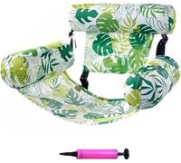 Bouée Piscine Matelas Gonflable Géant - 4 en 1 Hamac Flottant De Piscine pour Adultes Fauteuil Flottant avec Dossiers Confort Idéal pour Été, Plage Et Vacances, 76x40,5x61cm (J)