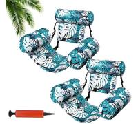 Bouée Piscine Matelas Gonflable Géant - 4 en 1 Hamac Flottant De Piscine pour Adultes Fauteuil Flottant avec Dossiers Confort Idéal pour Été, Plage Et Vacances, 76x40,5x61cm (A)