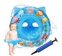 Bouée pour Bébé, Bouée Siège De Piscine Bouée Gonflable Flotteur de Natation Bébé Flotteur de Piscine Bouée de Dessin Animé Équipement De Natation Aide à la nage pour Enfant 6 Mois à 3 Ans, Bleu