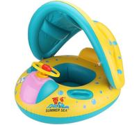 Bouée Siège Gonflable, Weetop Piscine Gonflable Enfant avec Pare-Soleil Bébés 6 - 24 Mois Baignoire Piscine PVC Matériel Sécurité