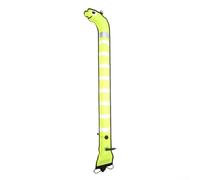 Bouée SMB marine pour plongée sous-marine avec positionnement de bande réfléchissante et forme d'anguille de mer pour une reconnaissance optimale par les bateaux (1,2 m x 15 cm, jaune)