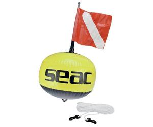 Bouée Sub Seac Fluorescente Sphérique Avec Cordage Signalisation Pêche Apnée