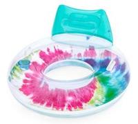Bestway Bouée Tie Dye avec appui-tête 118 x 117 cm Multicolore