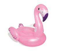 Bouée XXL chevauchable flamant rose Luxe - BESTWAY - 173 x 170 cm - Vinyle résistant - Soupapes de sécurité