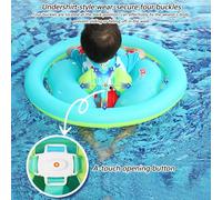 Bouées de Piscine pour Bébés,Brassard Gonflable Piscine Enfant avec Toit Anti-UV - Anneau de Natation Siège de Sécurité Réglable Jouets d'eau pour Activités d'Été Voyage Vacances