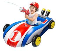 Bouées de Piscine pour - Gonflable à Cheval avec Pistolet à Eau - Bouée de Piscine Voiture Jouet pour - pour Plage, Été, Parc d'Attractions, Garçons, Filles, Adolescents, Camps de