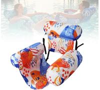 Bouées Gonflables Adultes Hamac Flottant Piscine Fauteuil De Natation Gonflable pour Piscine Bouées Gonflables avec Accoudoirs Chaises Longues Flottantes en Tissu Doux pour Fêtes/Été/Plage (G)