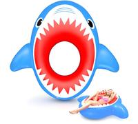 Bouées gonflables requin indispensables pour une pool party : pistolet à eau inclus pour des batailles épiques, convient à toutes les taille
