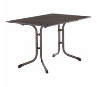 Bouelvard-Klapptisch 120x80cm Gris Acier Cadre en Vivodur-Platte Anthracite