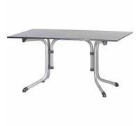 Bouelvard-Klapptisch 140x90cm Cadre en Acier Graphite/Vivodur-Tischplatte Grise