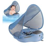 Bouet Piscine Bébé, Bouee Bebe avec Pare Soleil, Bouée Non Gonflable pour Bébé avec Auvent UPF 50+, Flotteurs Piscine avec Sécurité, Anneau Flotteur Piscine