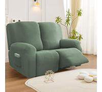 BOUFEIDA Lot de 6 Housses de Fauteuil de Relaxation 2 Place - Extensible - avec Poches - pour Fauteuil TV et Fauteuil de Relaxation - Antidérapante - Haute élasticité - avec Fond élastique