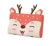 BOUFEIDA Oreiller Ergonomique À Mémoire De Forme - 46 X 26 X 5 Cm | Double Hauteur avec Noyau Ondulé, Housse en Tissu Soie Glacée Rafraîchissant, Respirant et Doux, Fermeture Éclair Métallique