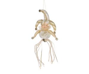 Bouffon Boule Ivoire/Or H10Cm