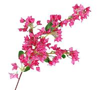 Bougainvillea simulée, 120 cm Branches de Bougainville de Soie Artificielle Faux Rose Redbougainvillea avec des tiges de Fil de Fer pour décoration de Mariage