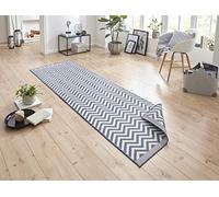 bougari Palma Tapis réversible pour l'intérieur et l'extérieur, Bleu crème., 80x250 cm
