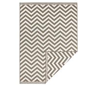 bougari Palma Tapis réversible pour l'intérieur et l'extérieur, Marron/crème., 120 x 170 cm