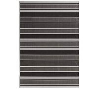 bougari Strap Tapis d'intérieur et d'extérieur, Polypropylène, Noir, 80x200 cm