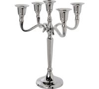 Bougeoir 5 têtes - Métal - Argent - H27 cm - Atmosphera créateur d'intérieur