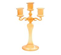 Bougeoir à 3 branches - Élégant candélabre à trois branches, design en verre transparent, décoration de table sophistiquée, accessoire de centre de table décoratif | mariage, dîner, fête, salle à