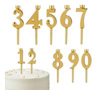 Bougeoir à numéro pour gâteaux d'anniversaire - 10 pièces pour fêtes d'anniversaire, décorations pour gâteaux décoratifs - pour organisateurs d'événements pension remise des diplômes adultes
