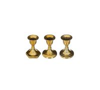 Bougeoir - AC-DÉCO - 1 tête - H 7,5 cm - Aluminium - Doré