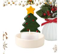 Bougeoir - bougeoir, Ornements de Table de Noël, décoration en céramique avec Un Design Charmant, Accessoire de pièce maîtresse pour la Maison, la Salle à Manger, la fête d'anniversaire, la chamb