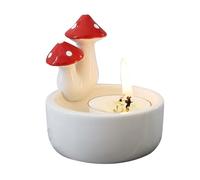 Bougeoir champignon - Chandelier en céramique, Décor votif, Accessoire d’aromathérapie, Ornement de maison | Charmant présentoir de bougies de ferme pour anniversaire, mariage, chambre à coucher, fête