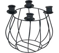 Bougeoir Couronne de l'Avent Métal Grille Design Ø14cm Gris