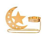 Bougeoir Croissant de Lune en Fer, Compatible LED et Chauffe-Plat