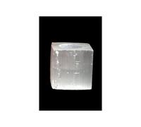 Bougeoir cube en sélénite poli 700 g