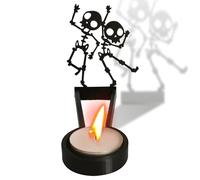 Bougeoir d' d'Halloween - Ornements gothiques en métal, effrayants | Œuvres d'art qui créent une qui crée un sentiment de peur, intérieurs en métal noir pour manger et apprendre