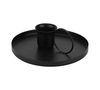 Bougeoir de Décoration Rétro, Support d'ornement, Supports Métalliques, Chandelier pour Tasse à thé, Kits Noirs Créatifs (Black)