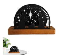 Bougeoir De La Nativité | Saint Religieux Crèche en Fer Creux Design Décor - Porte-Bougie Avent Noël | pour Intérieur Table Fenêtre Porche Patio Jardin Fête Festival Cuisine Porte Feu De