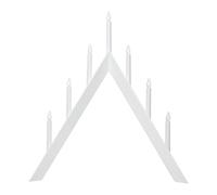 Bougeoir de l'Avent à LED, lampe de salon, blanc chaud, bois, H 64,5 cm