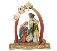 Bougeoir de l'Avent Ensemble de crèche détaillé Joseph Bébé Jésus Ange Centres Table Noël pour Tables Utilisation décorative spirituelle Bougeoir