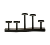 Bougeoir de table à 5 têtes amovibles minimalistes pour la maison, les dîners, les mariages, la décoration de la maison (noir)