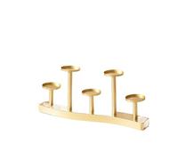Bougeoir de table à 5 têtes amovibles minimalistes pour la maison, les dîners, les mariages, la décoration de la maison (noir)