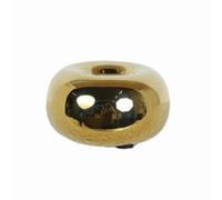 Bougeoir de table en céramique, brûleur de cire, diffuseur circulaire, récipient délicat pour la maison (doré)