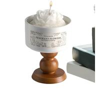 Bougeoir décoratif - Élégant bougeoir - 5,7 x 7,5 x 5,7 cm - Bougie parfumée avec finition élégante - Bougies de soja naturelles en ciment avec motif - parfumée pilier - de relaxation pour