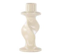 Bougeoir Design en Céramique "Glory" 12cm Beige & Noir