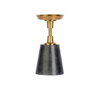 Bougeoir Design en Marbre "Fayya" 22cm Noir & Or
