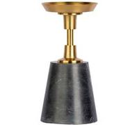Bougeoir Design en Marbre "Fayya" 22cm Noir & Or