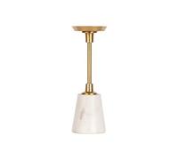 Bougeoir Design en Marbre "Fayya" 30cm Blanc & Or