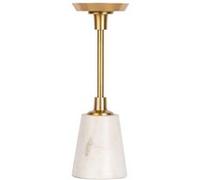 Bougeoir Design en Marbre "Fayya" 30cm Blanc & Or Blanc G