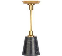 Bougeoir Design en Marbre Fayya 30cm Noir & Or