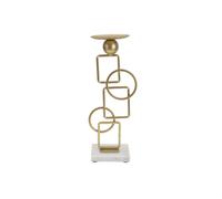 Bougeoir Design en Métal "Marie" 31cm Or