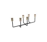 - Bougeoir design métal Lineate - L. 34 cm - Noir et doré - Lineate