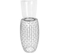 Bougeoir Design Rétro "Malibu" 73cm Argent Argent G