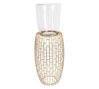 Bougeoir Design Rétro "Malibu" 73cm Or